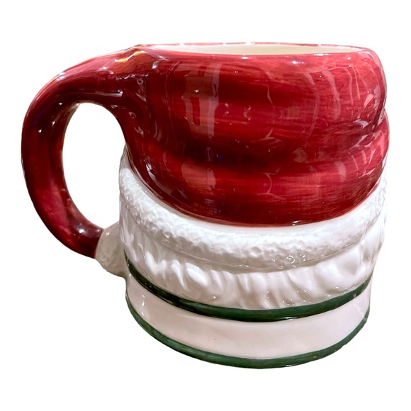 Vtg. A La Carte Santa Claus ‘Milk for Santa’ Handpainted 3D Ceramic Coffee Mug - Picture 5 of 10